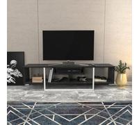 Hanah Home Support TV, mélamine, Noir/Blanc, Taille Unique