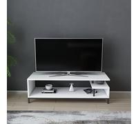 Hanah Home Support TV, mélamine, Noir/Blanc, Taille Unique