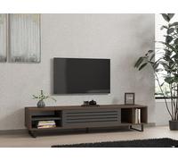Hanah Home Support TV, mélamine, Noyer Anthracite, Taille Unique