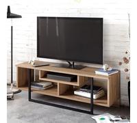 Hanah Home Support TV, mélamine, Noyer Noir, Taille Unique