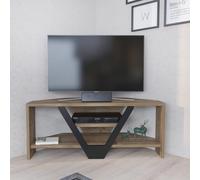Hanah Home Support TV, mélamine, Noyer Noir, Taille Unique