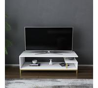 Hanah Home Support TV, mélamine, Or Blanc, Taille Unique