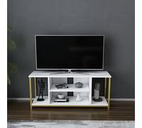 Hanah Home Support TV, mélamine, Or Blanc, Taille Unique