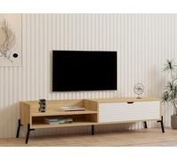 Hanah Home Support TV, mélamine, Sapphire Oak White, Taille Unique