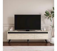 Hanah Home Support TV, mélamine, Travertine Anthracite, Taille Unique