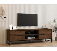 Hanah Home Support TV, mélamine, Walnut, Taille Unique