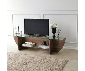 Hanah Home Support TV, mélamine, Walnut, Taille Unique