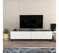 Hanah Home Support TV, mélamine, White Black, Taille Unique