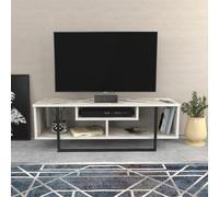 Hanah Home Support TV, mélamine, White Black, Taille Unique