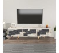 Hanah Home Support TV, mélamine, White Marble, Taille Unique