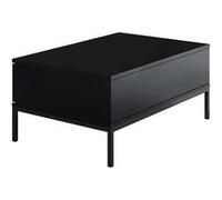 Hanah Home - Table basse en agglomeré et métal Lord noir Noir G