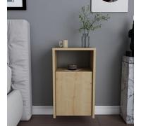 Hanah Home Table de Nuit en chêne scandinave, 36 x 25,3 x 61,4 cm, 100% mélamine, épaisseur 18 mm, Parfaite pour décoration d'hôtel et de Cabine