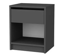 Hanah Home Table de Nuit scandinave - Anthracite - 44,6 x 35,9 x 52,8 cm - Planche en Particules 100% mélaminée - Épaisseur 18 mm - Élégant et Fonctionnel pour Les Chambres Modernes