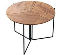 Hanah Home - Table de repas en aggloméré et métal Yaprak Pin G