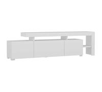 Hanah Home - TV stand avec éclairage LED - 37x192x53 cm - MDF/blanc