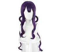 Hanako-kun Aoi Akane lié aux toilettes 60cm de longueur Curly Wavy Wigs Wigs Halloween Carnival Costume Party Wig Purple Anime Wig Aoi Akane