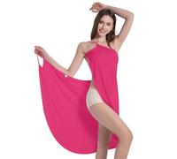 Hanaoops Paréo de Plage Femme Robe Portefeuille Bretelles Dos Nu Cache-Maillots Col en V Serviette Bikini Cover Up pour la Plage Ou La Piscine