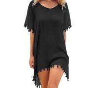 Hanaoops Robe de Plage pour Femmes Ete Bikini Cache-Maillots Mousseline Poncho de Plage Maillot de Bain Plage Bikini Cover Up Chic Loose Semi-Transparent Robe Couvrir Blouse Tunique pour Vancance