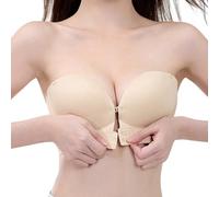 Hanaoops Soutien-Gorge Bandeau Femme sans Bretelles Anti-dérapant Push Up Invisible Boucle Avant Réglable & sans Coutures Soutien Gorge Amovibles sans Armatures Brassière