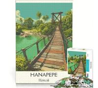 Hanapepe Kauai Swinging Bridge Puzzles 1000 pièces | Analyse et logique Liste de souhaits avec le Père Noël Cadeaux d'anniversaire et de Noël uniques 52x38cm