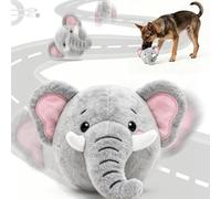 Hanarook Jouet interactif pour chien, jouet auto-mobile pour les garder occupés, jouet électronique vibrant pour chiens de petite, moyenne et grande taille, avec mode silencieux (éléphant)