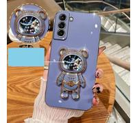 HANASE Étui de téléphone de placage de Support Spatial d'astronaute pour Samsung Galaxy A54 A14 A04 A03 A53 A13 M33 M53 M13 S23 Ultra Plus Couverture Souple, Bleu, pour M13 4G