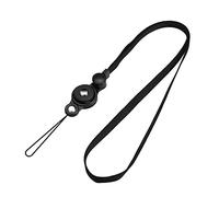 HANASE Lanières De Cou Anti-Perte De Téléphone Universel DIY Courroie De Cou Amovible pour Téléphone Portable Accessoires, Noir A