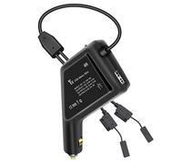 Hanatora Chargeur de batterie de voiture pour DJI Mavic Mini (1ère génération), triple sortie (2 batteries + USB), hub de charge multi-rapide pour drone