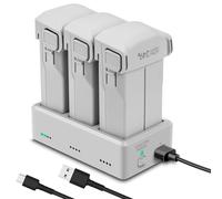 Hanatora Chargeur de batterie pour drone DJI Mini 4 Pro, Mini 3, Mini 3 Pro, charge de trois batteries en séquence