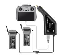Hanatora Chargeur de voiture 3 en 1 pour drone DJI Air 3, accessoires de hub de charge rapide 12 V