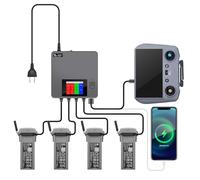 Hanatora Chargeur LCD avec charge de stockage pour batterie DJI Air 3, accessoires de hub de charge rapide multi-simultanés