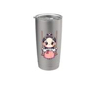 Hanbok traditionnel coréen et balançoire folklorique Gobelet isotherme en acier inoxydable double paroi