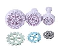 HANBOLI Emporte-pièces, emporte-pièces en Plastique pour Engrenages Steampunk Fondant moules rouages Moule Fondant moules à gâteau Piston tampons pour décoration de Cupcake