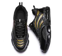 HANCHE Anti-Slip Adventure Sneakers, Anti-Smash and Anti-Puncture Work Safety Shoes, Breathable Labour Insurance Shoes, Lightweight Steel Toe Protection Shoes(Black-Yellow,EU 40)