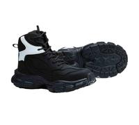 HANCHE Breathable Work Safety Shoes, Steel Toe Protection Shoes for Women, Anti-Smash and Anti-Puncture Labour Insurance Shoes, High-Top Anti-Slip Adventure Sneakers(Black,EU 39)