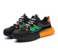 HANCHE Brethable Work Safety Shoes, Anti-Smash and Anti-Puncture Labour Insurance Shoes, Lightweight Steel Toes Protection Shoes, Non-Slip Cushioned Adventure Sneakers(38 EU)