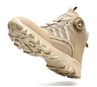 HANCHE Knob Work Safety Shoes, Labour Insurance Shoes, Smash and Puncture Resistant Steel Toe Footwear, Outdoor Adventure Protection Sneakers(Beige,EU 41.5)