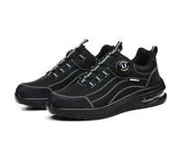 HANCHE Steel Toe Protection Shoes, Knob Laces Work Safety Shoes, Anti-Smash and Anti-Puncture Labour Insurance Shoes, Anti-Slip Adventure Sneakers(43 EU)