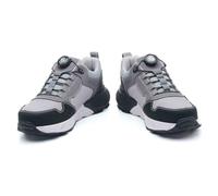 HANCHE Work Safety Shoes, Button-Down Lace Steel Toe Protection Shoes, Anti-Smash and Anti-Puncture Labour Insurance Shoes, Anti-Slip Adventure Sneakers(Grey,40 EU)