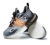 HANCHE Work Safety Shoes for Men and Women, Impact-Resistant and Puncture-Resistant Labour Insurance Shoes, Durable Popcorn Sole Protection Footwear, Steel-Toed Adventure Sneakers(White,EU 35)