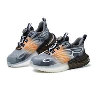 HANCHE Work Safety Shoes for Men and Women, Impact-Resistant and Puncture-Resistant Labour Insurance Shoes, Durable Popcorn Sole Protection Footwear, Steel-Toed Adventure Sneakers(White,EU 41.5)