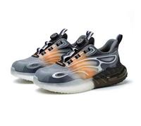 HANCHE Work Safety Shoes for Men and Women, Impact-Resistant and Puncture-Resistant Labour Insurance Shoes, Durable Popcorn Sole Protection Footwear, Steel-Toed Adventure Sneakers(White,EU 38)