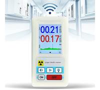 Hanchen Compteur Geiger Détecteur de rayonnement nucléaire Testeur de rayonnement Testeur de rayons X Beta Gamma numérique Détecteur radioactif Dosimètre Moniteur Compteur numérique portable (Blanc)