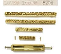 Hanchen Copper Brass Stamping Flexible Letters Numbers Alphabets Symbols Characters Molds CNC Engraving Molds for Hot Foil Stamping Machine (Courier New, Spiral Type)