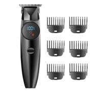 Hanches de cheveux - Moteur à barbe pour homme | Affichage de la tondeuse | Frageurs d'écran LCD | Appareil non Slip et poignée ergonomique pour préparation, coupe personnelle et