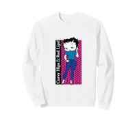 Hanches galbées et lèvres Rouges de Betty Boop ! Sweatshirt, Unisexe pour Adultes, Blanc, XL