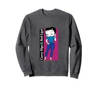 Hanches galbées et lèvres Rouges de Betty Boop ! Sweatshirt, Unisexe pour Adultes, Chiné Foncé, S