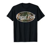 Hand Bell Camouflage Vintage Inspired Ringer Design T-Shirt
