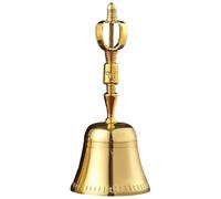 Hand Bell Ring | Jingle Ritual Tool | Compact Brass Bell for Meditation, Yo