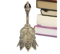 Hand Bells Dinner Bell - Grande cloche traditionnelle en laiton | Loud Call Bell for Elderly At Home Handcrafted Metal Brass Decorative Rattle Pet Training Toy for Indoor Outdoor